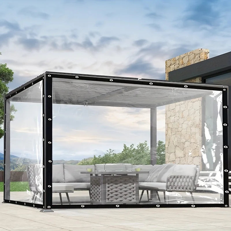 Waterproof Tarpaulin with Rope & Buckle for Garden & Balcony Sunshade
