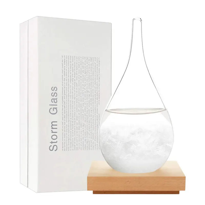 Crystal Storm Glass Weather Forecast Station - Desktop Decor & Gift
