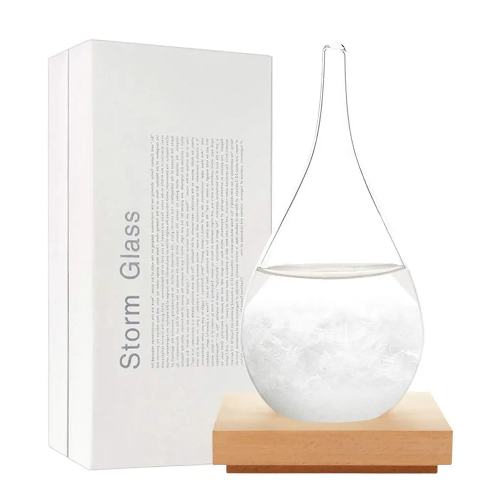 Crystal Storm Glass Weather Forecast Station - Desktop Decor & Gift