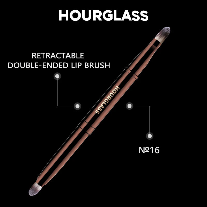 Retractable Lip Brush - Double-Ended Makeup Tool with Soft Fiber Hair