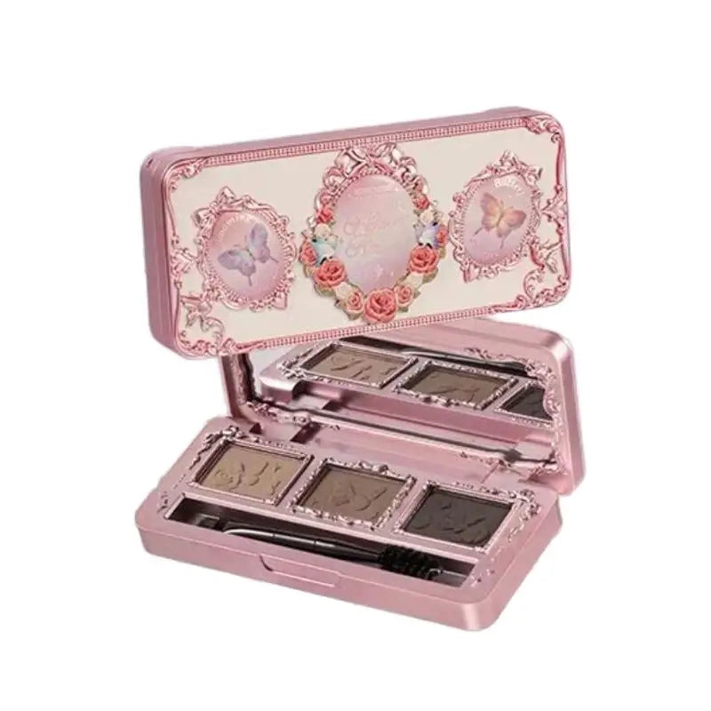 Vegan Eyebrow Powder Palette 3-Color Contour & Eye Makeup Kit - Professional Finish