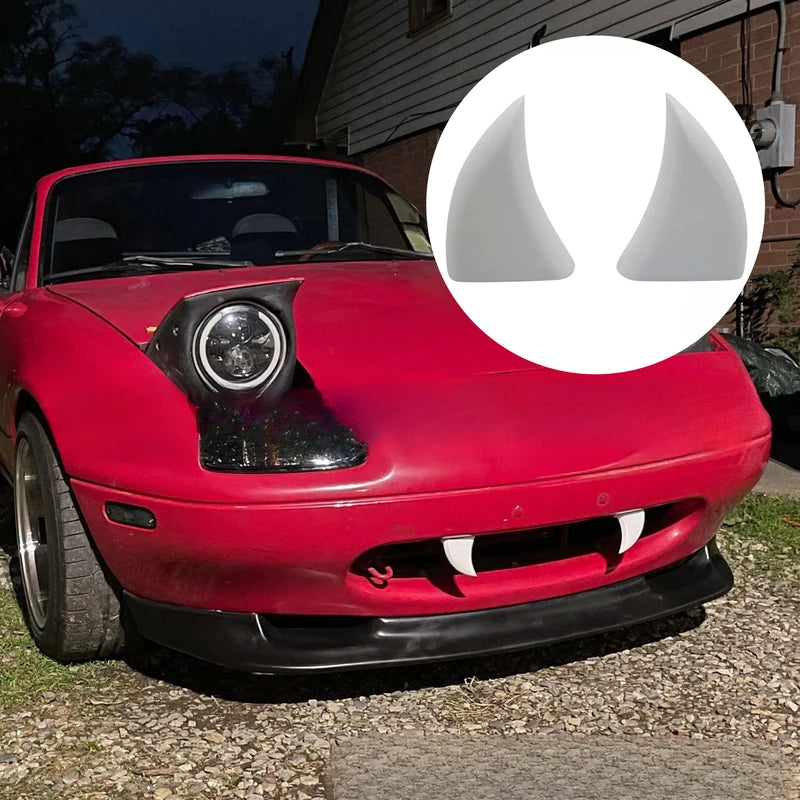 Car Front Grille Vampire Teeth Decor - Halloween Monster Car Makeover