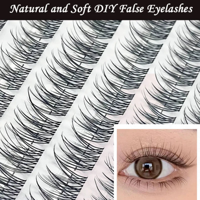 120 Bundles Mink False Eyelashes 3D Russian Cluster Makeup Extensions