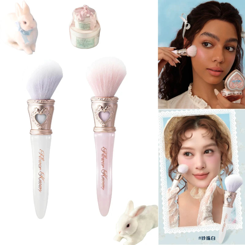 Flower Knows Bunny Garden Series Blush Brush - High-Quality Makeup Brush Tool for Face & Powder