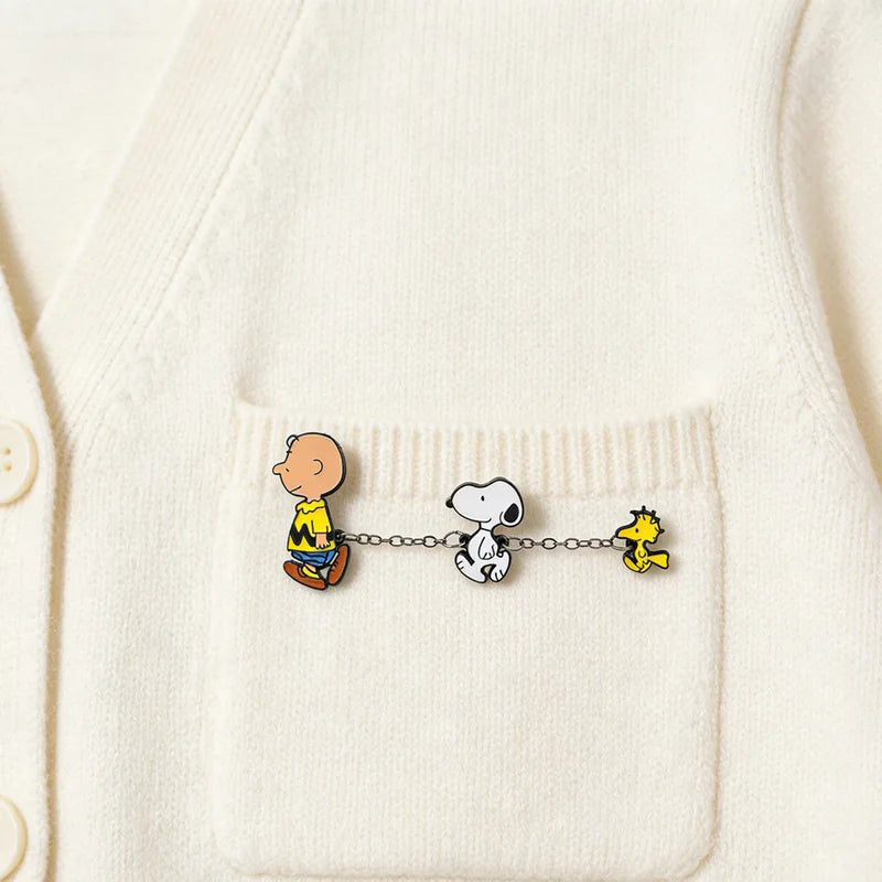 Snoopy Enamel Badge Pins Set - Cartoon Brooch for Backpack & Clothes