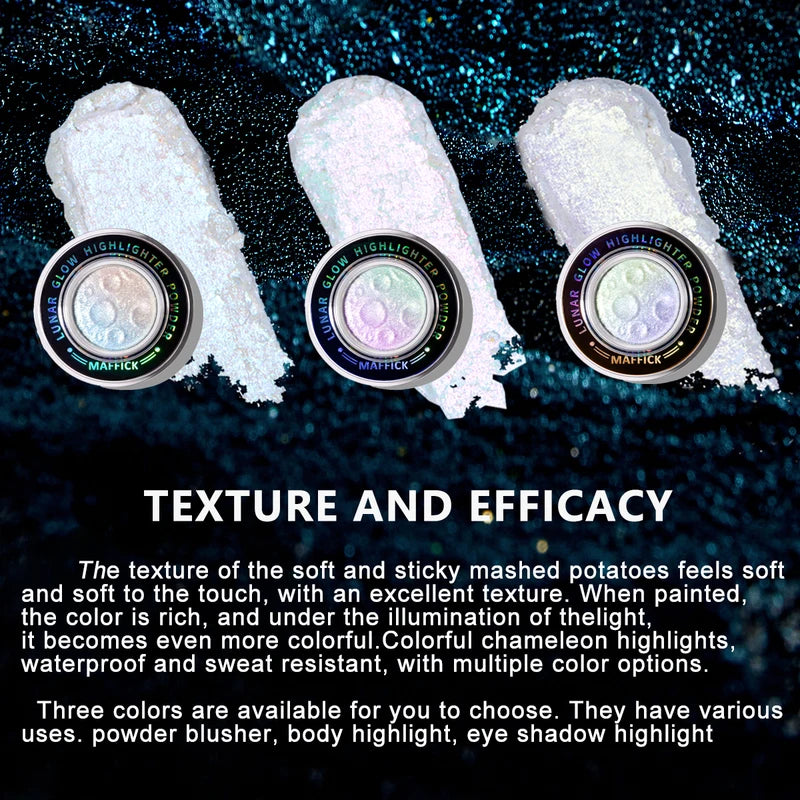 Brightening Body & Face Highlighter Powder with 3D Nasal Shadows - Multiple Colors
