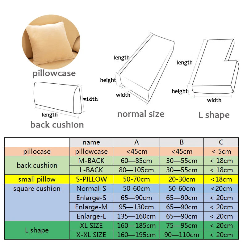 Elastic Sofa Cover for Living Room Protects & Pets Removable Cushion Protector