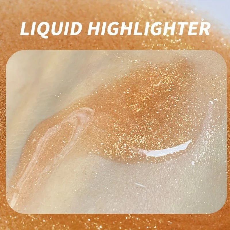 4 Color Liquid Body Highlighter Set - Facial Contour Brightening & Illuminating Makeup