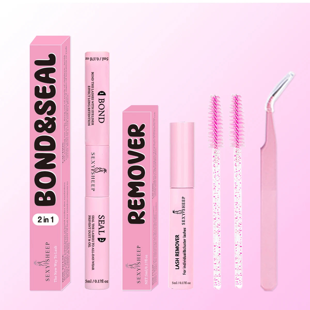 Lash Cluster Glue & Seal 10ml Eyelash Adhesive for Clusters Long-Lasting