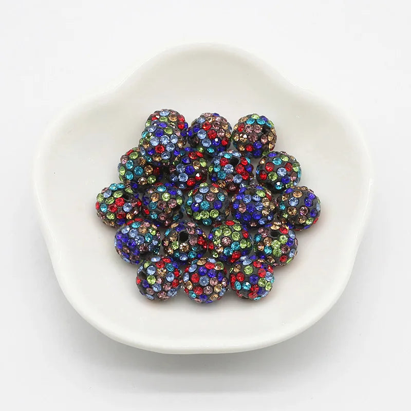 20pcs Mixed Color Glass Rhinestone Beads for Jewelry Making Crafts