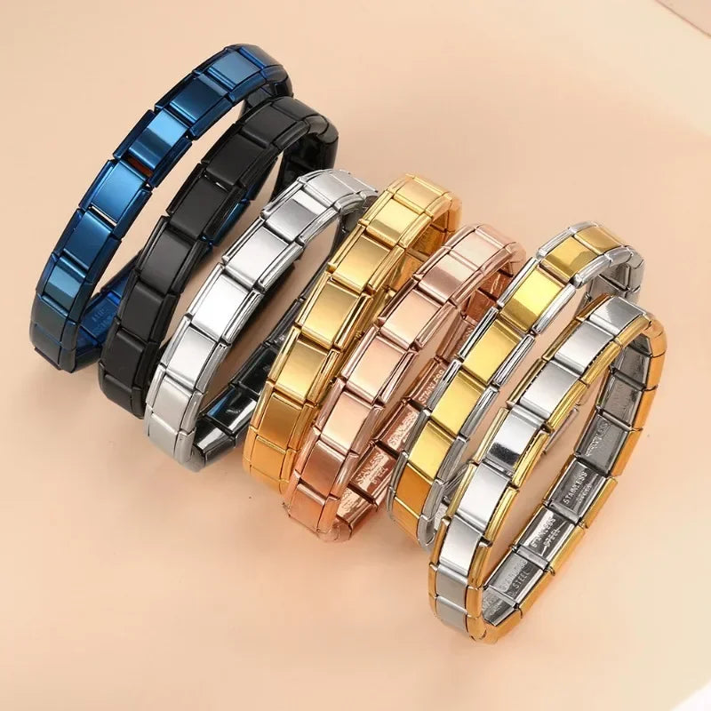 Fashion Jewelry Bracelet Links for 9mm Stainless Steel Jewelry Making – Multiple Colors