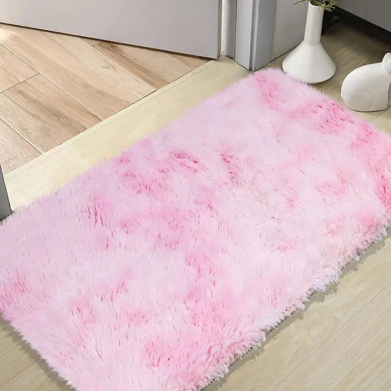 Silk Wool Non-Slip Indoor Rug - Washable Carpet Mat for Living Room & Bedroom