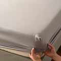 Microfiber Fitted Sheet Deep Pocket Wrinkle Free Bed Sheet Solid Color