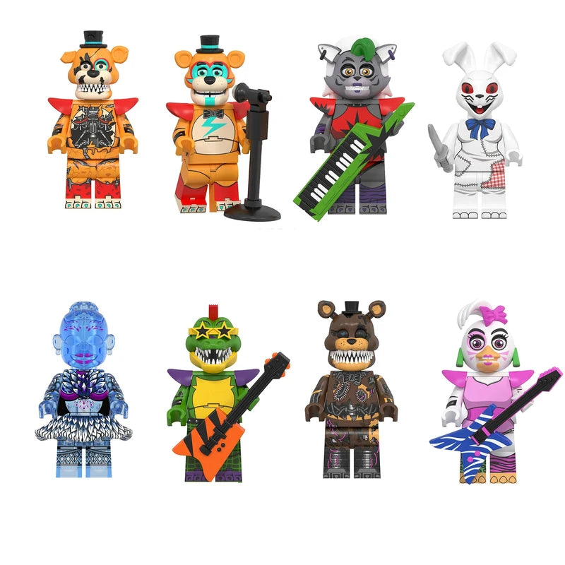 FNAF Nights Game Mini Figures Set - Building Blocks Skeleton Thriller Toys for Kids