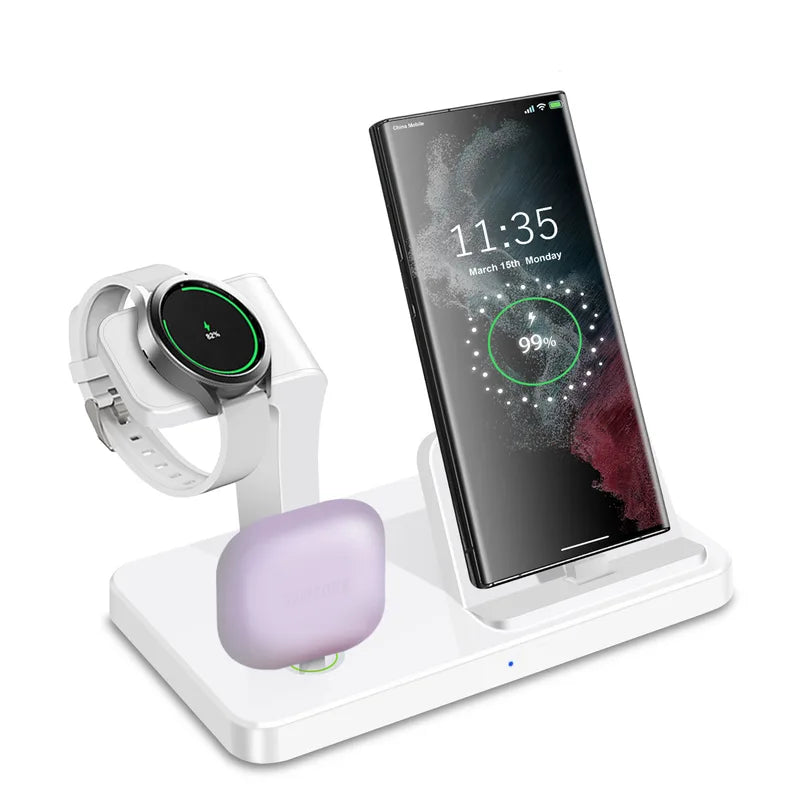 3 in 1 Wireless Charging Dock Station for Samsung Galaxy Watch and Phone
