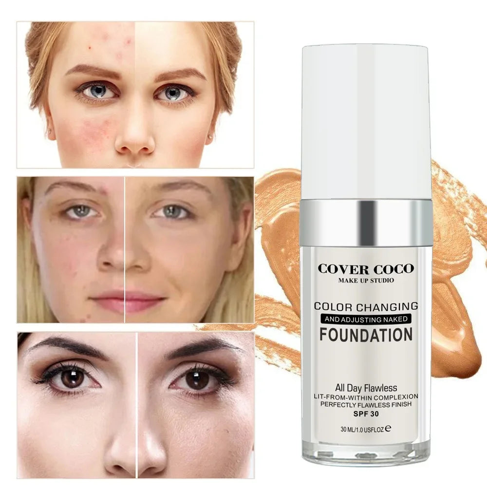 Long Lasting Liquid Concealer Foundation Moisturizing Skin Tone Makeup