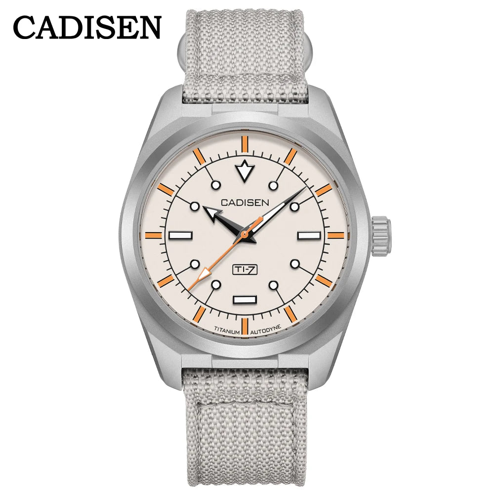 Titanium Automatic Mechanical Watch with Enamel Dial and Sapphire Crystal - MIYOTA 8215 Movement