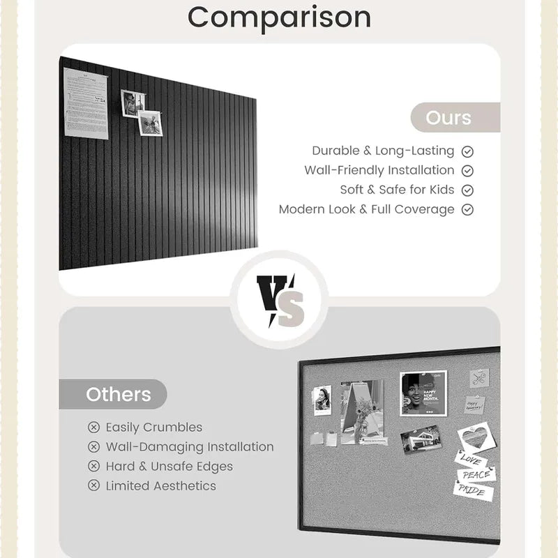 12-Piece Felt Wall Panel Stickers for Home Decor & Photo Display