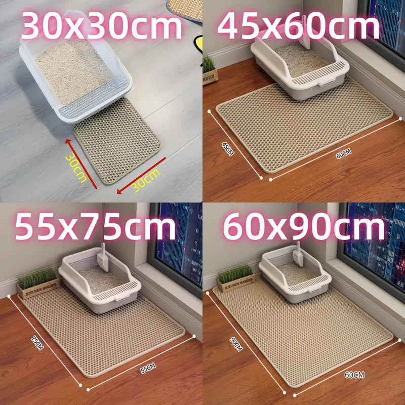 Waterproof Double Layer Cat Litter Mat Non-Slip Washable Pet Floor Protector