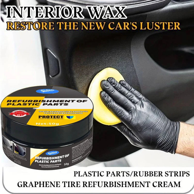 Automotive Plastic Repair Kit - Scratch & Tire Polish Wax for Interior & Exterior