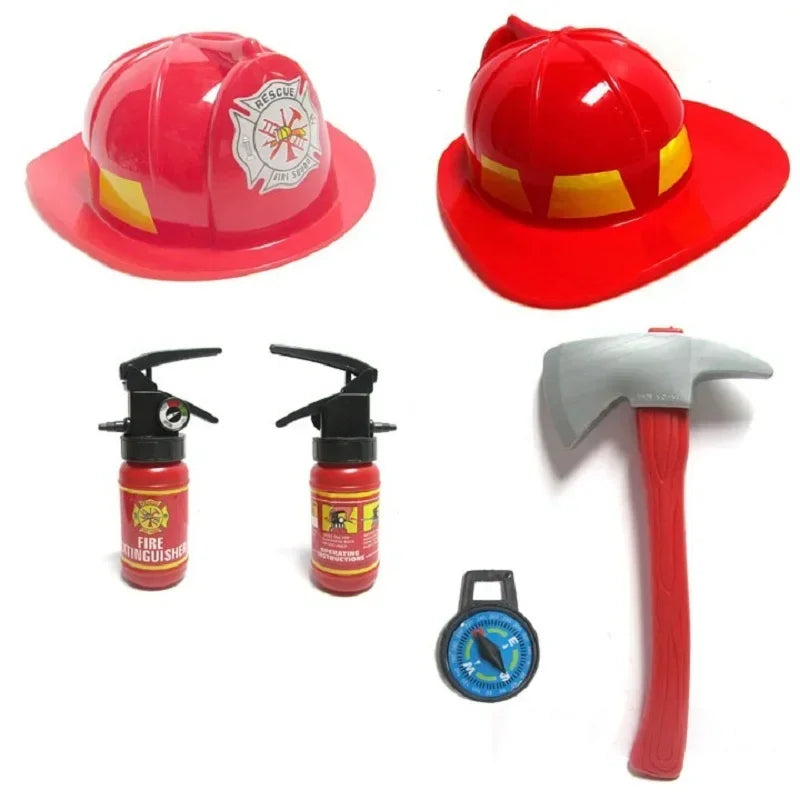 Kids Firefighter Costume Set - Little Fireman Halloween Carnival Dress Up