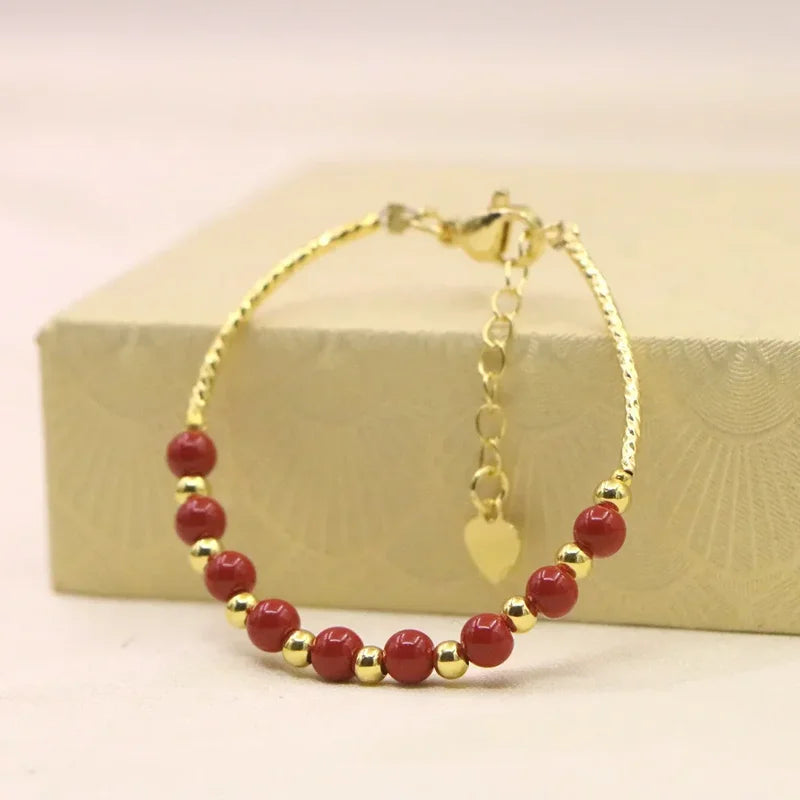 Children's Pearl Beaded Bracelet with Lobster Clasp - Baby Girls Jewelry Accessories
