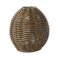 Handwoven Rattan-Style Vase for Flowers & Decor - Indoor Home Accent