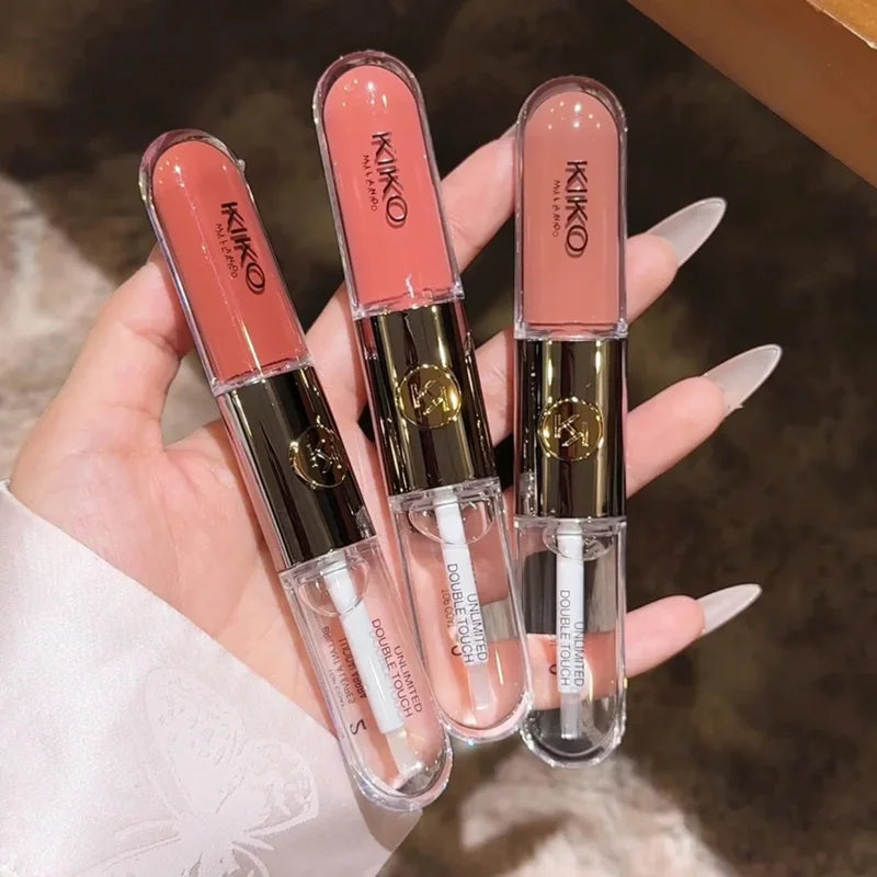 Long Lasting Lip Gloss 16H Waterproof & Kiss-Proof Nude Lip Makeup