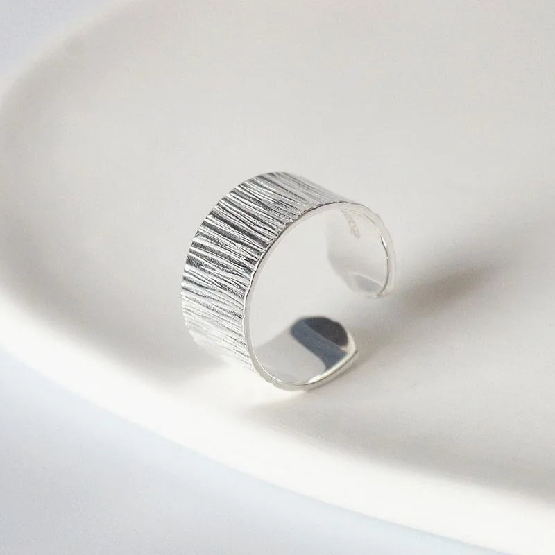 Adjustable Sterling Silver Ring for Women Men Fine Jewelry Gift