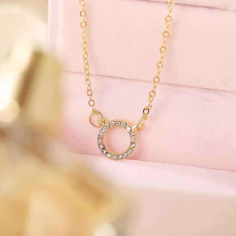 Elegant Geometric Zircon Pendant Necklace for Women – Party Jewelry Gift