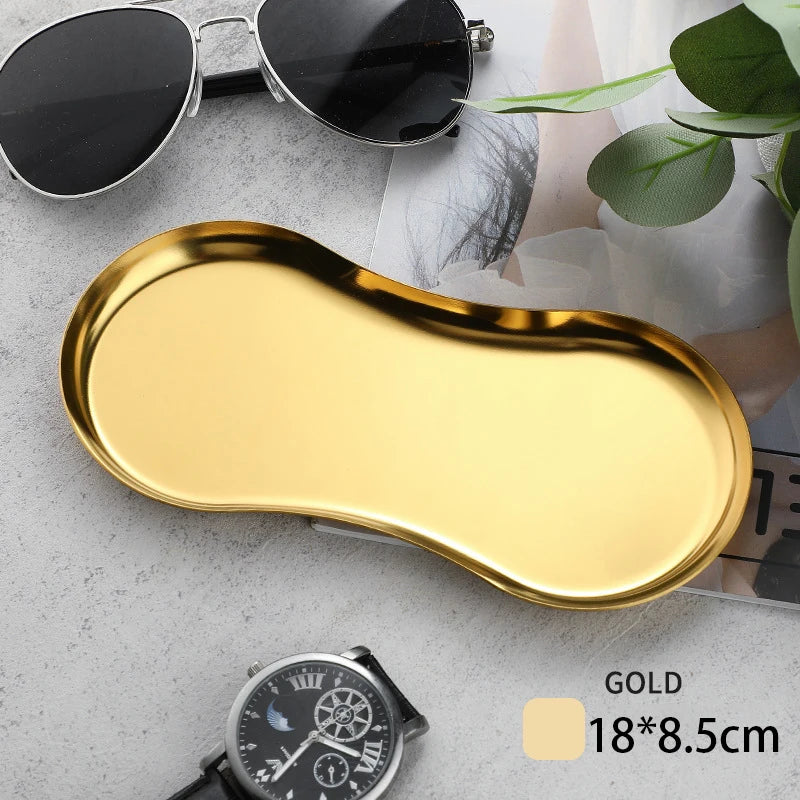 Stainless Steel Jewelry & Cosmetic Trays - Oval, Heart, Lip & Water Drop Shapes Wholesale