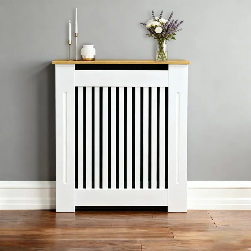 Large Radiator Cover Wood Cabinet for Heater MDF Shelves Home Decor