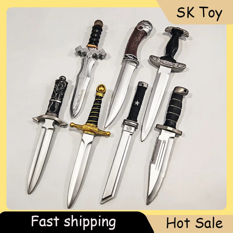 Medieval Sword Cosplay Prop Geralt Short Blades for Role-Playing and Hunting