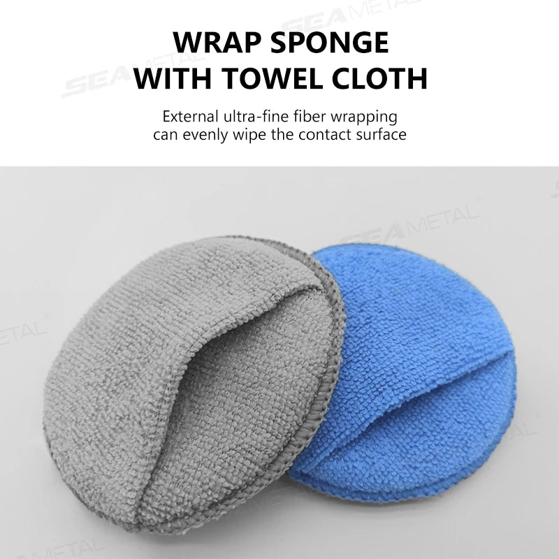 Car Waxing Polish Sponges 5 Inch Microfiber Foam Applicators Pack of 5