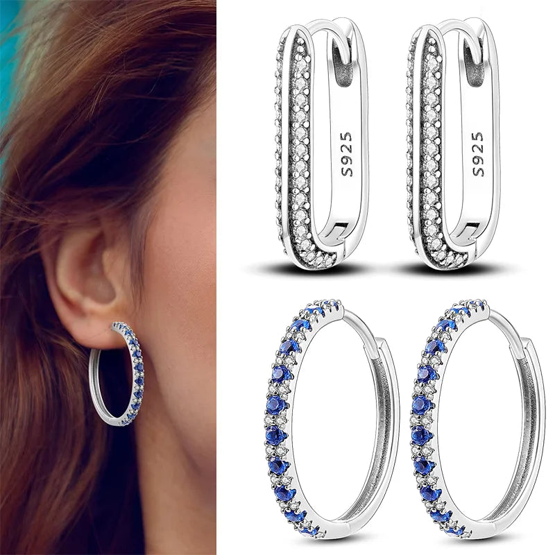 Sterling Silver Heart Earrings for Women & Girls - Hoop & Stud Jewelry Gift
