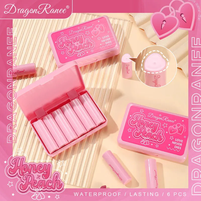 Matte Waterproof Lipstick Set - Velvet Texture, Non-Stick, Easy Application, 6 Pieces
