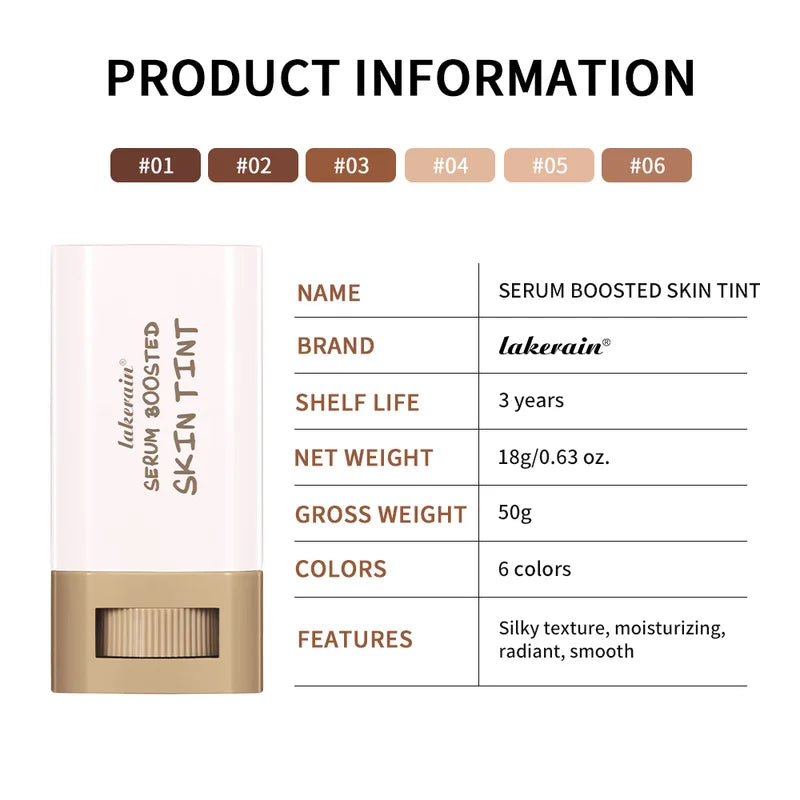 Eraser Foundation Stick - Moisturizing Skin Tinted Concealer for Travel & Daily Use