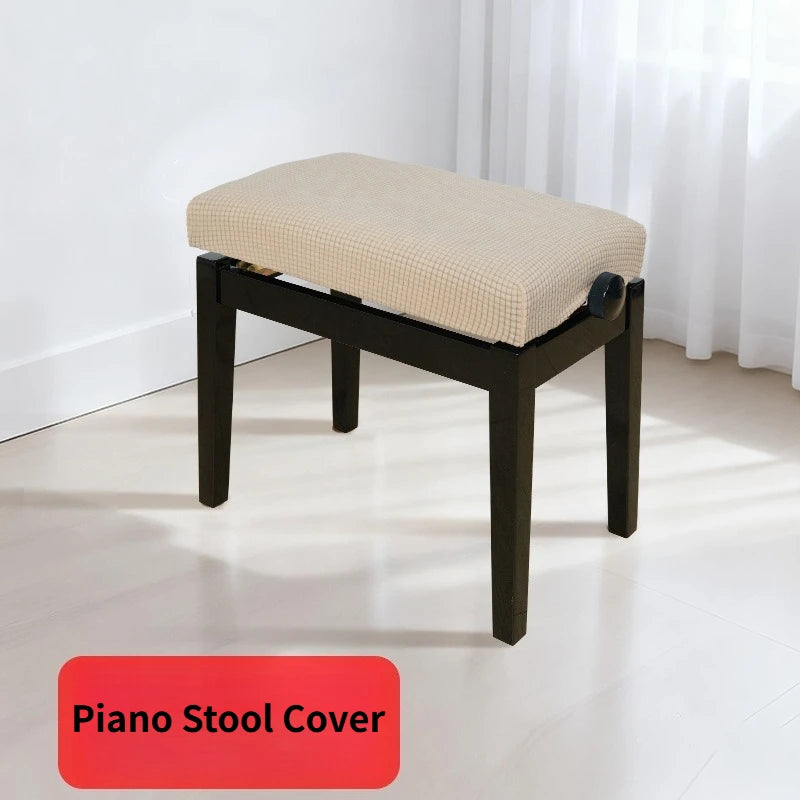 Elastic Jacquard Piano Bench Cover Dustproof & Washable Home Protector