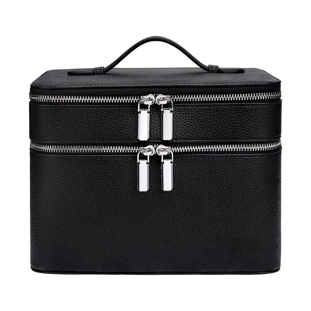 Customized Double-Layer Portable Makeup Bag with Multi-Partition Storage