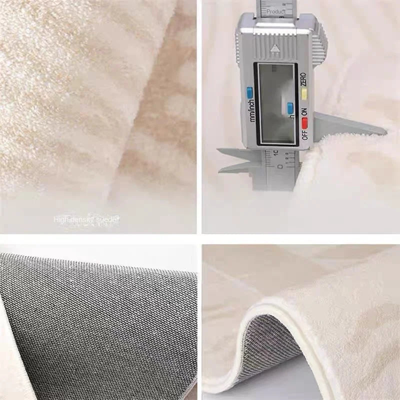 Winter Warm Non-Slip Carpet for Bedroom & Living Room - Soft Washable Blanket