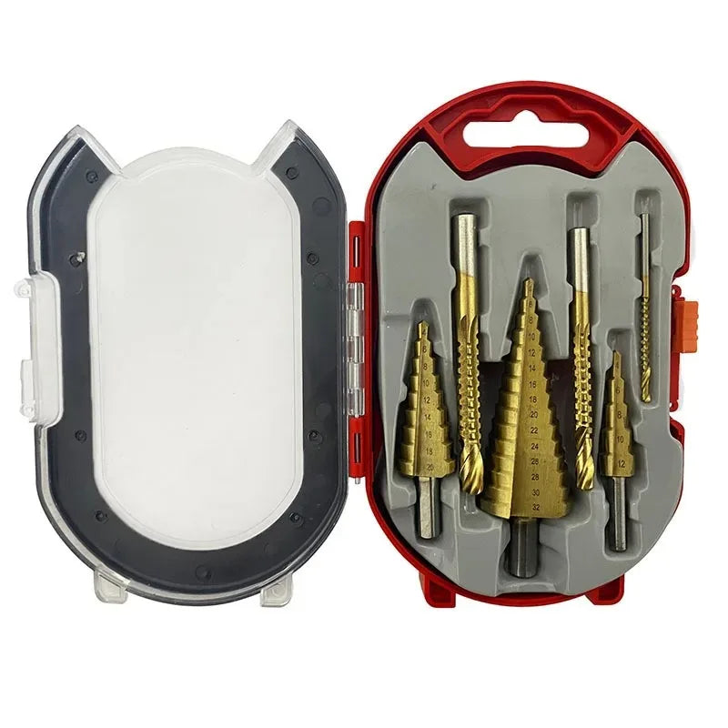 Titanium Coated Drill Bit Set - 6 Pieces for Metalworking and Woodworking