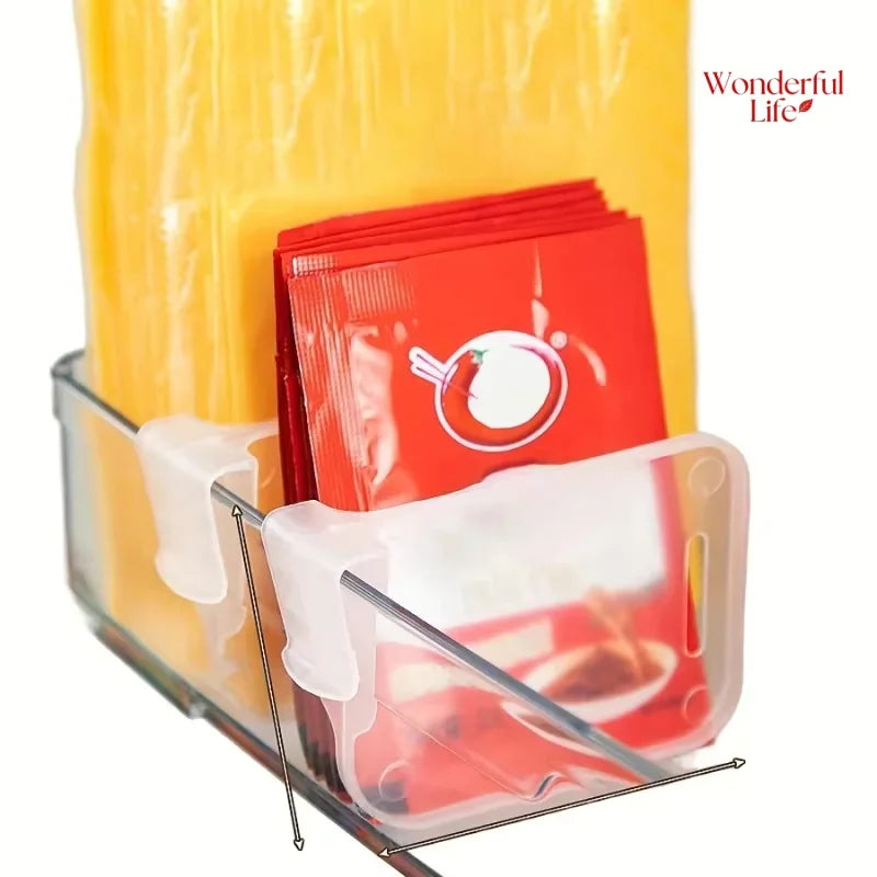 Refrigerator Storage Dividers Set - Adjustable Plastic Kitchen Organizer