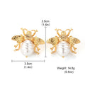 Vintage Bee Insect Stud Earrings for Women - Gold Tone Statement Jewelry Various Styles