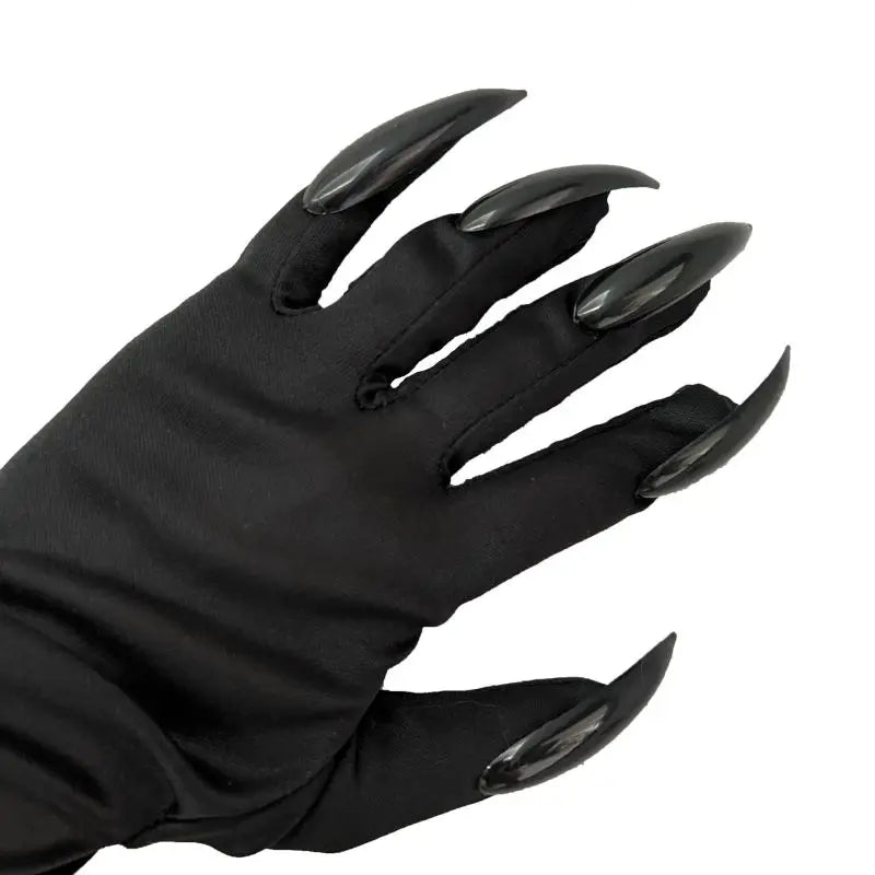 Halloween Cosplay Long Nail Gloves 40cm Spandex Ghost Claw Stage Performance