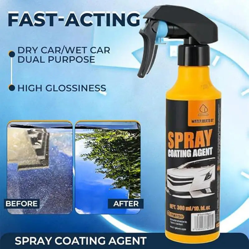 Hydrophobic Glass Coating Spray 300ml for Vehicle Shine & Protection