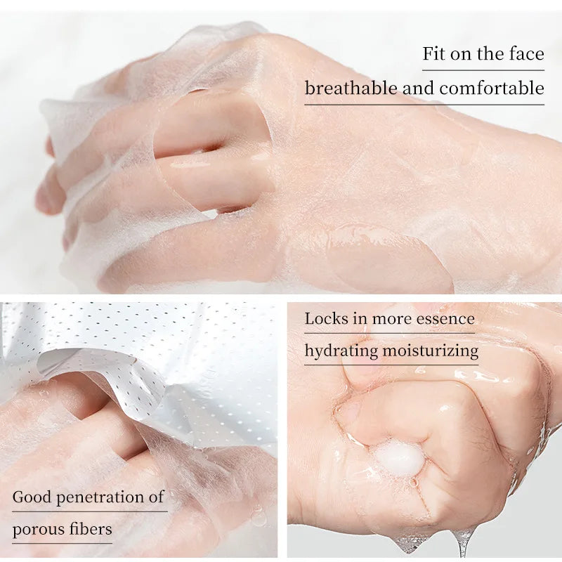 8pcs Animal Moisturizing Face Mask Set for Dry Skin & Hydration - Collagen & Hyaluronic Acid