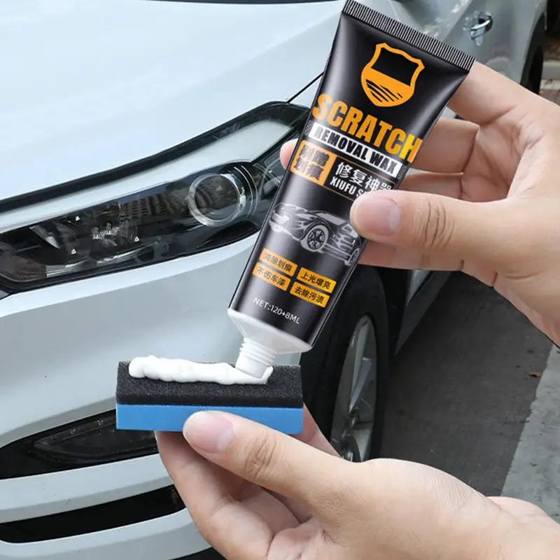 Car Scratch Repair Wax for Polishing & Restoring Paint Shine - Multi-Purpose with Sponge