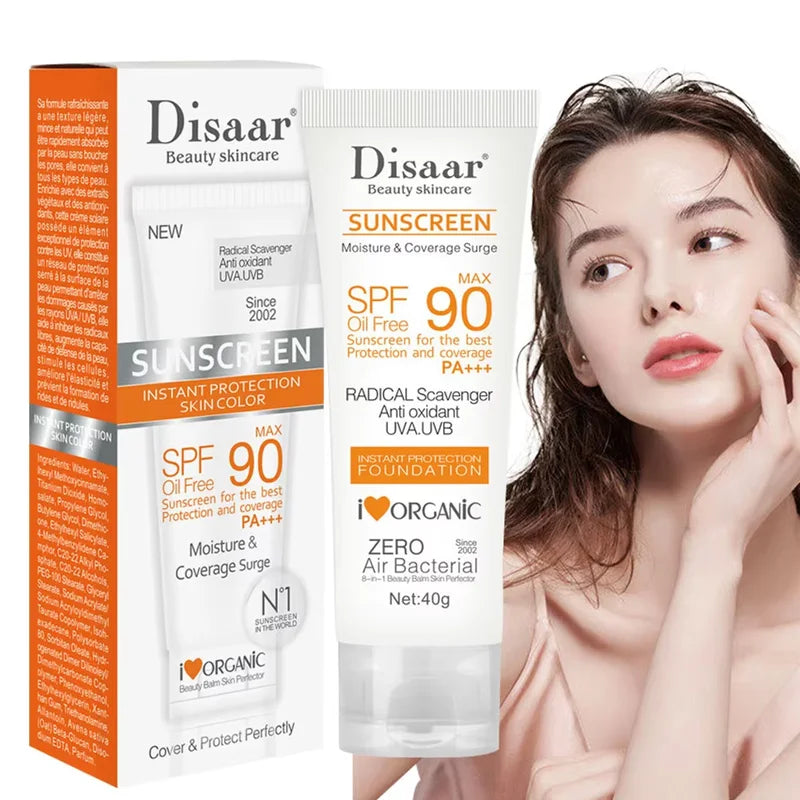 SPF 90+ Waterproof Sunscreen for Face & Body - Anti-Aging Sunblock Cream