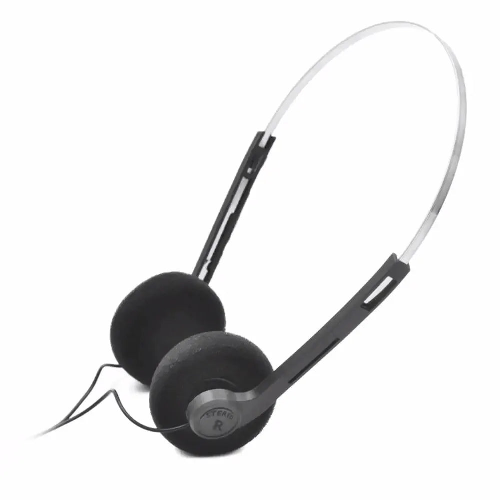 3.5mm Wired Retro On-Ear Headphones Classic Walkman Style Portable Stereo Earphones