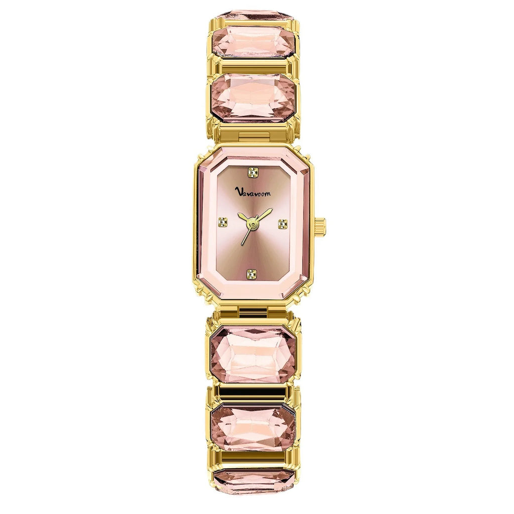 Luxury Women’s Diamond Studded Square Dial Quartz Watch Waterproof Elegant Wristwatch